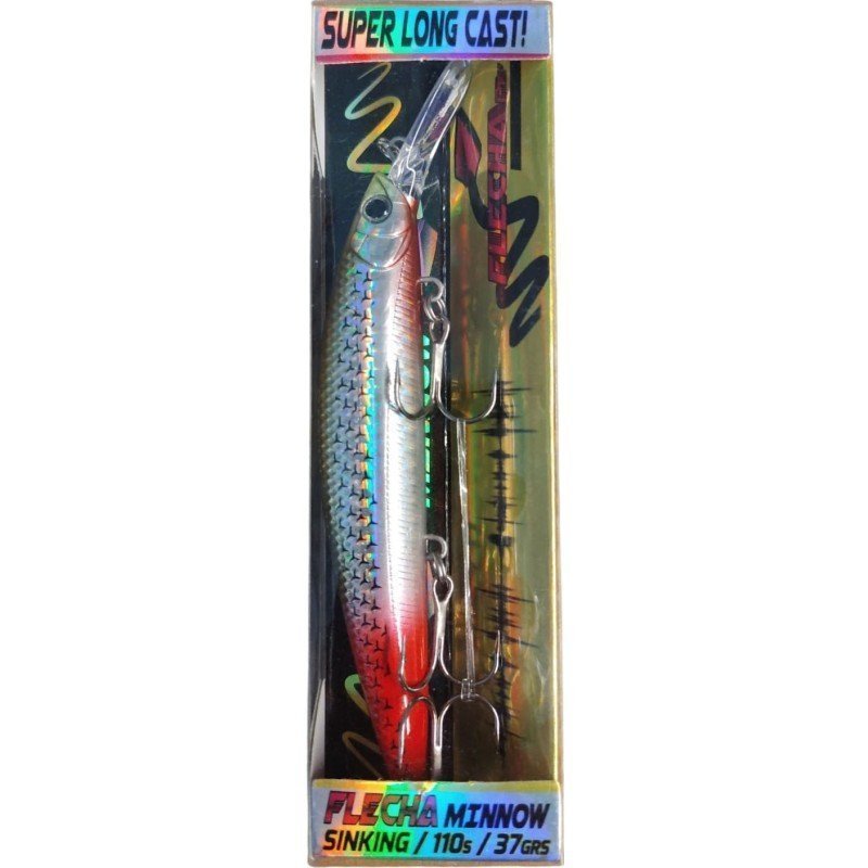 Señuelo pesca Pasten Fishing Flecha Minnow Sinking 110s 37gr