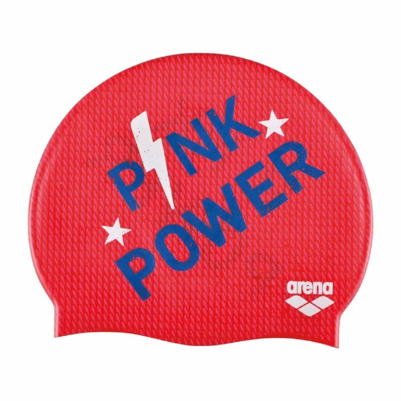 Gorro Natacion Niño Niña Infantil Arena Print Jr - Pink Power Red